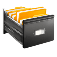 Save Money and Office Space With Global Tech Solutions' Document Management System files in a cabinet
